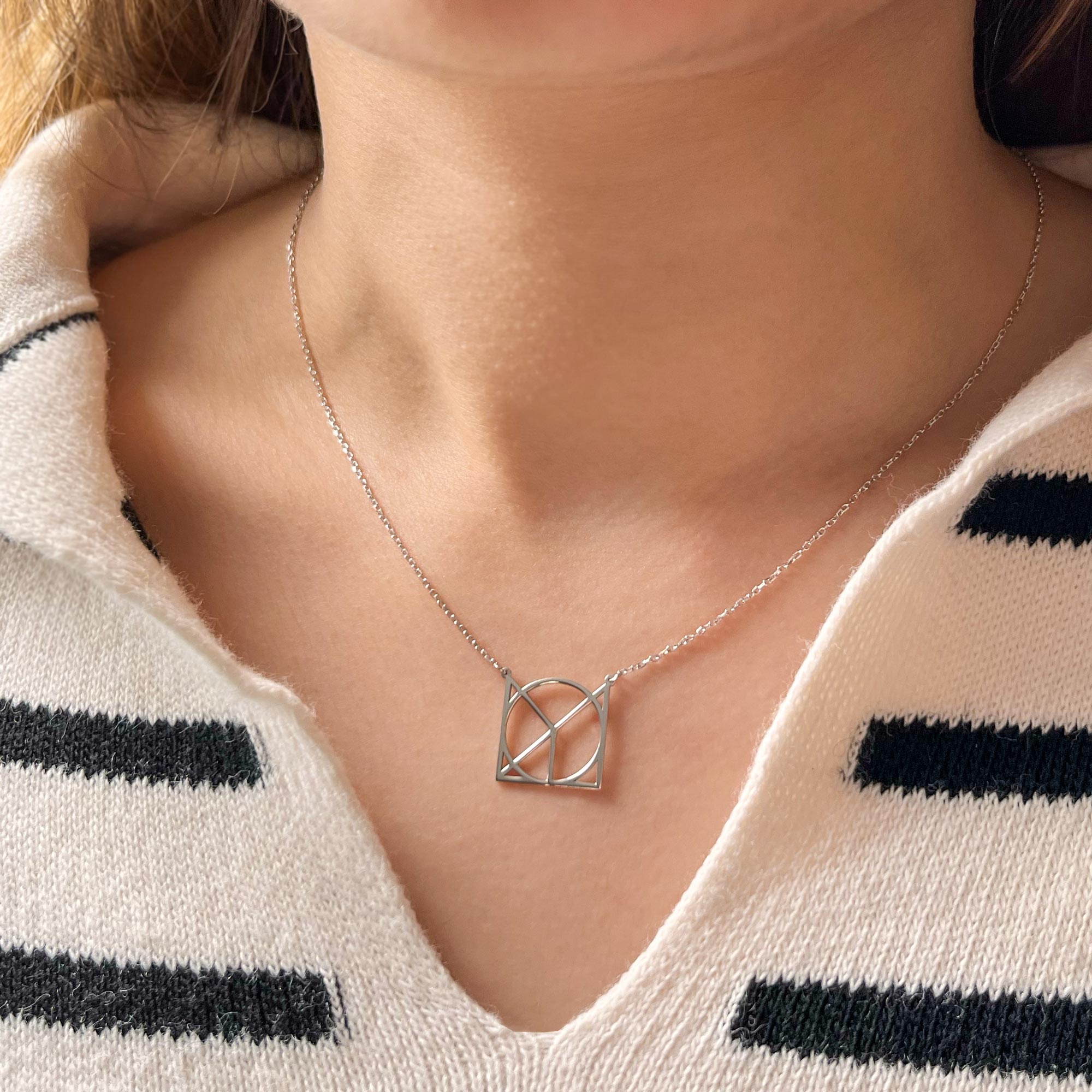 925 Sterling Silver Name Logo Necklace Gift for Daughter