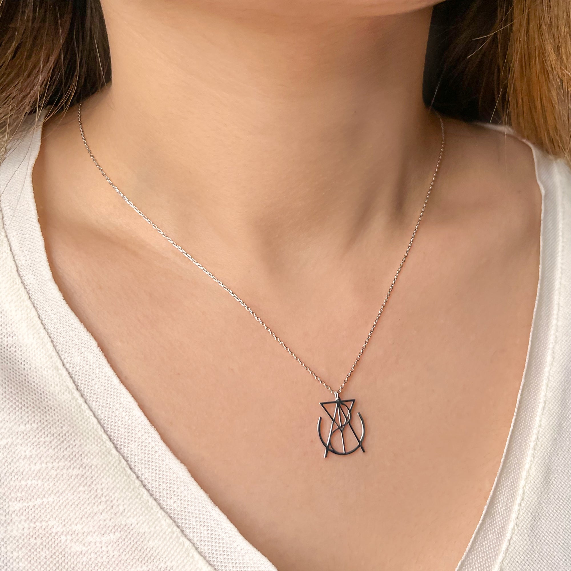 Special Design Silver Name Logo Necklace