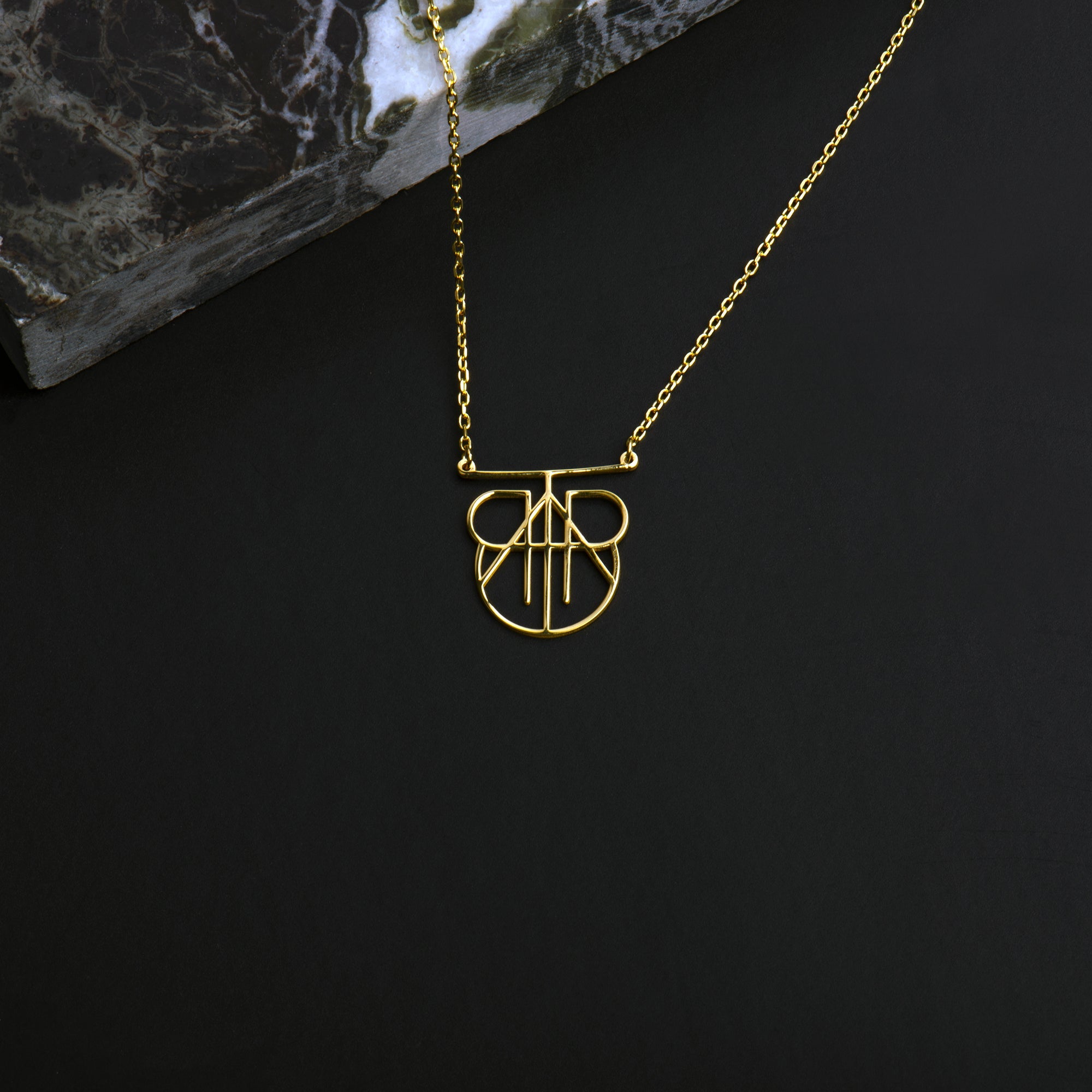 14K Gold Patricia Name Logo Necklace