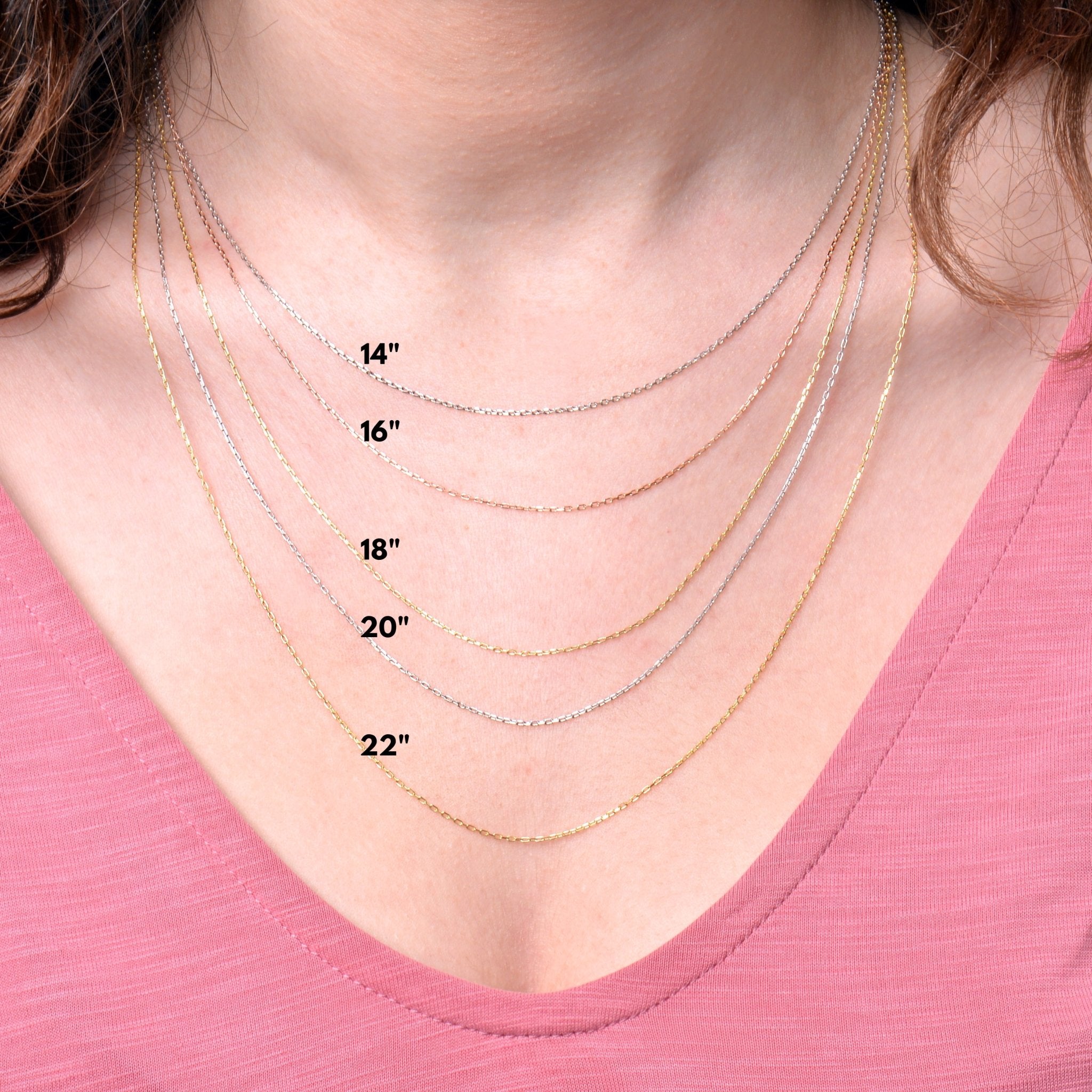 Jewelry Necklace Length from 14'' to 20''