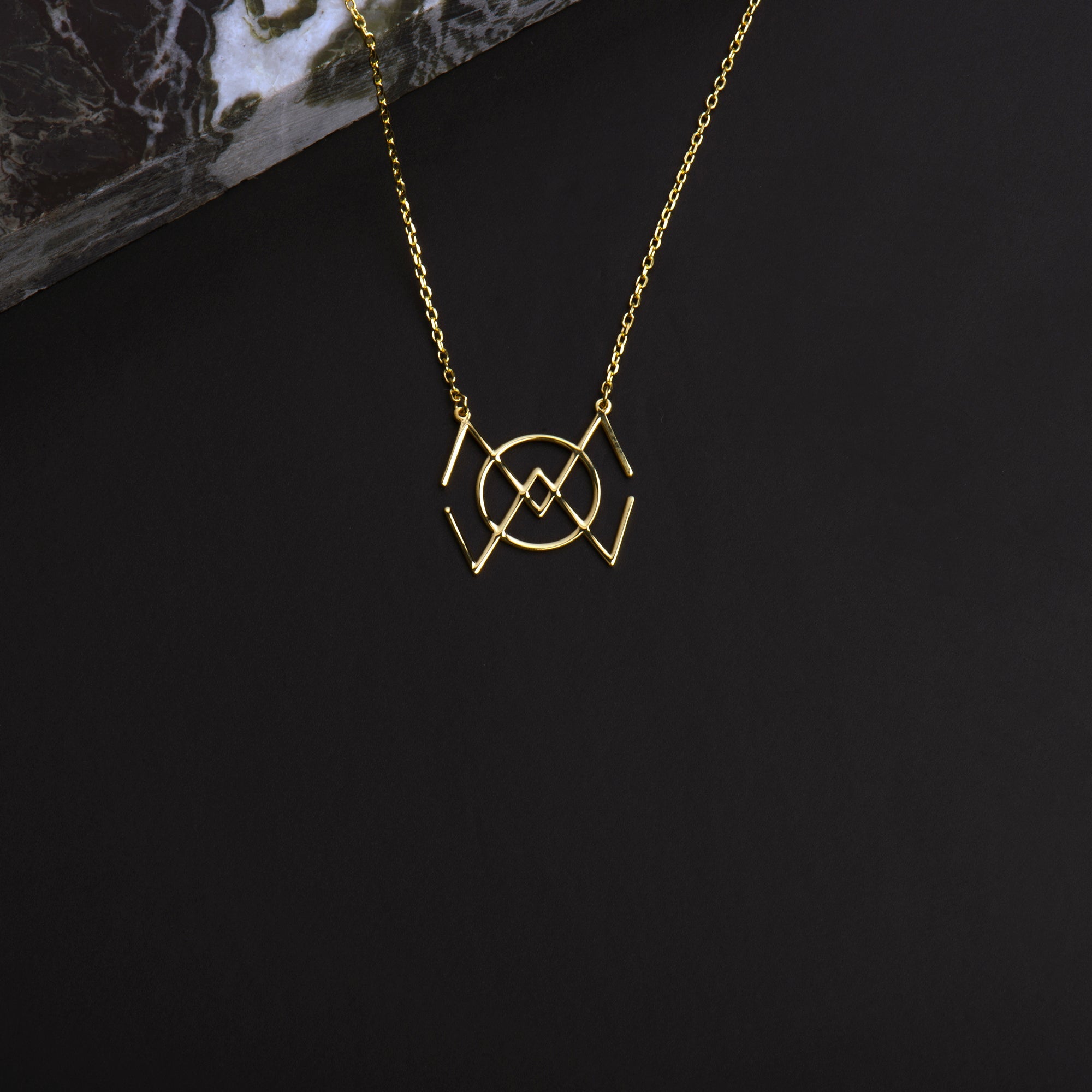 Minimalist Gold Name Logo Necklace